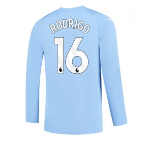 Lacne Muži Futbalové dres Manchester City Rodri Hernandez #16 2023-24 Dlhy Rukáv - Domáci